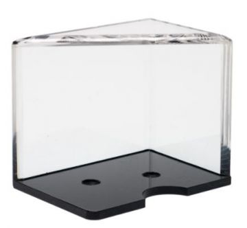 Discard Holder: Clear Lucite with Black Base, 4-Deck